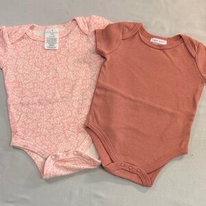 Laura Ashley - Set of 2 short sleeve onesie tops/shirts for babies